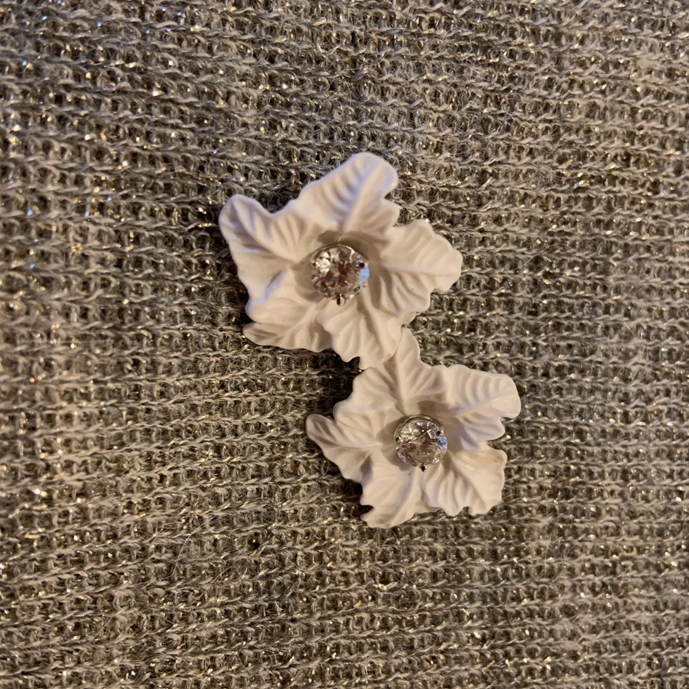 Vintage earring jackets with cz studs